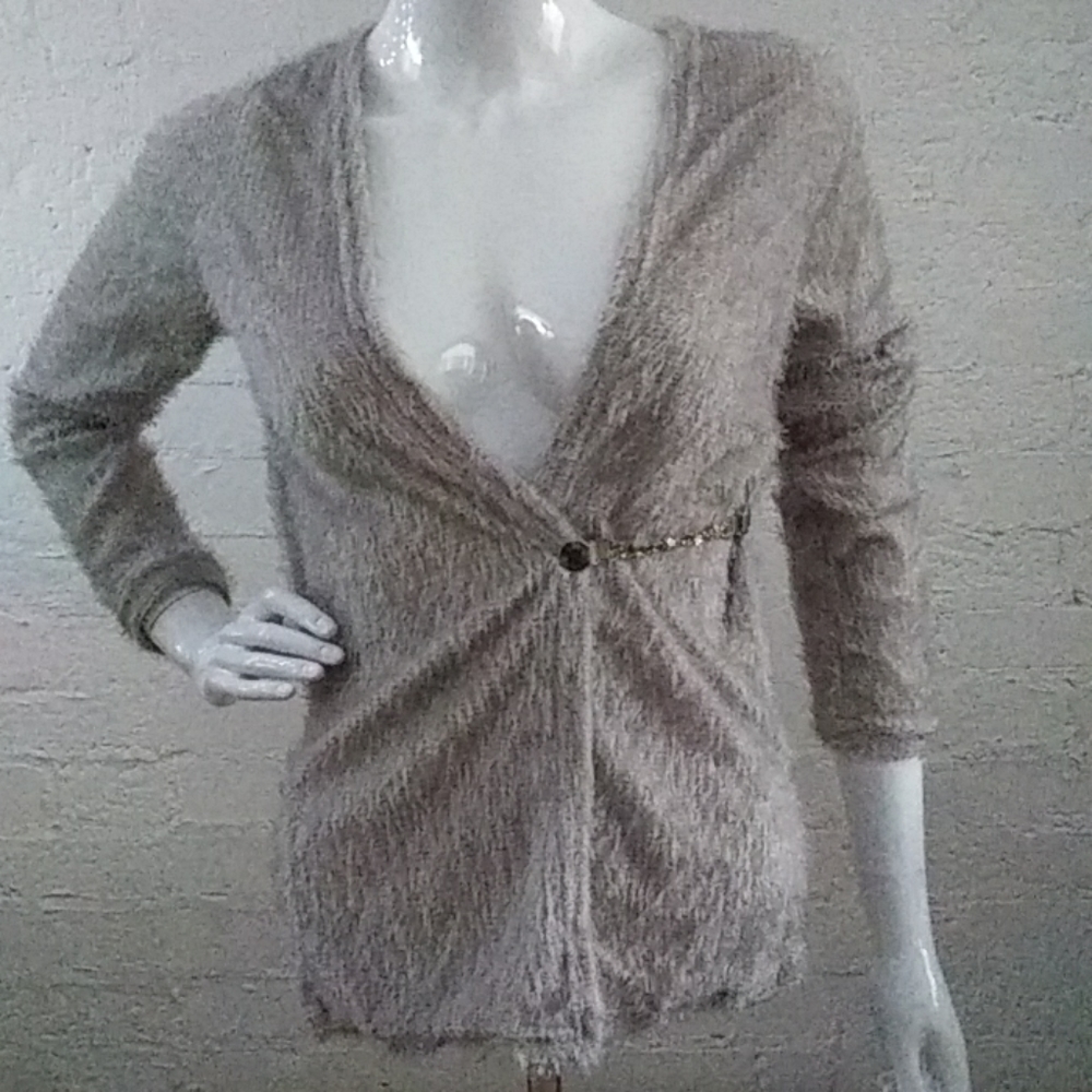 Brand NWOT Sweater, Pull on, Wrap Med Black
